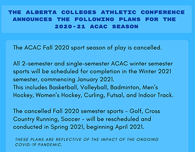 ACAC Announces Plans for 2020-21 Season