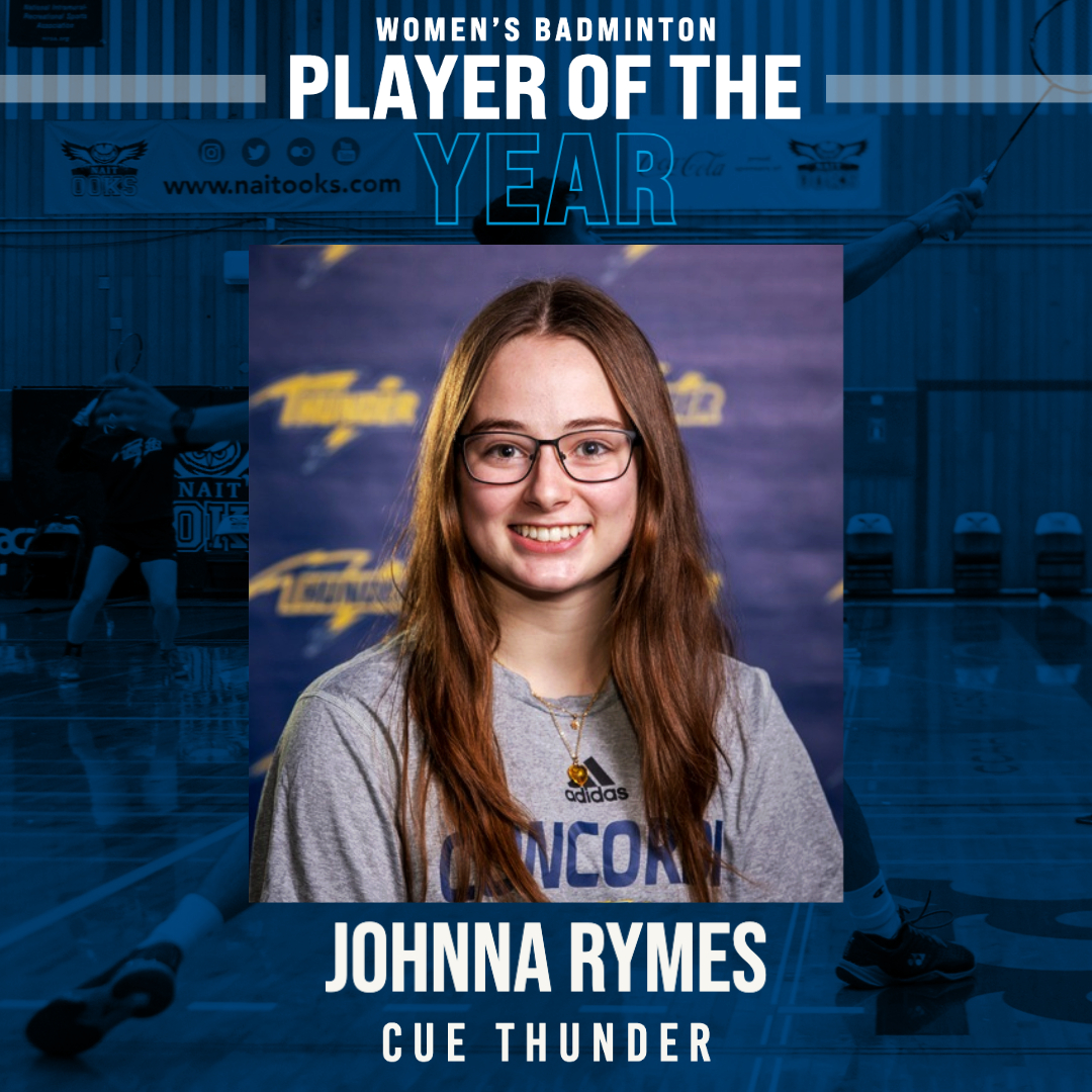 Johnna Rymes Honoured as 2021-22 ACAC Women&rsquo;s Badminton Player of the Year