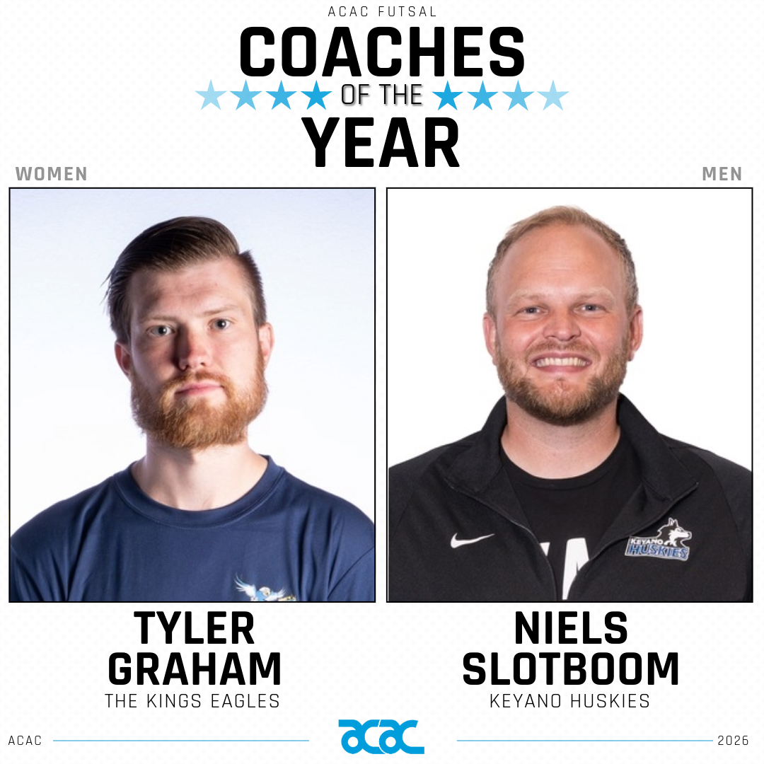 2026 ACAC Men's and Women's Futsal Coaches of the Year