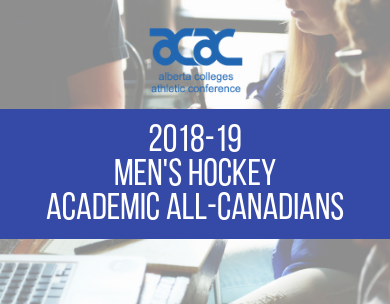 2018-19 ACAC Men&rsquo;s Hockey Academic All-Canadians