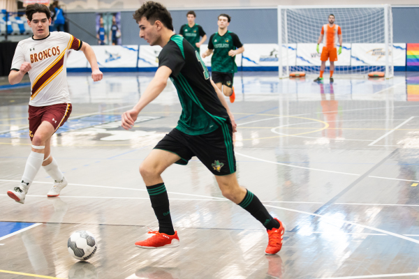 Men's Futsal Rustlers top Broncos in tournament opener