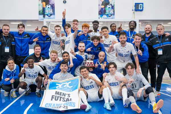 Men's Futsal Huskies crowned as ACAC Champions on home court