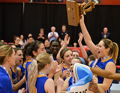 ACAC Womens Basketball Champion St. Mary&rsquo;s University Lightning
