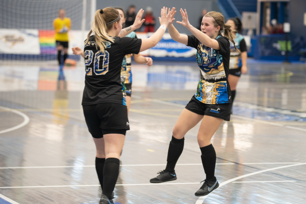 Women's Futsal Huskies top SAIT Trojans on home court